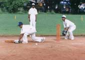 Blind peoples playing cricket 